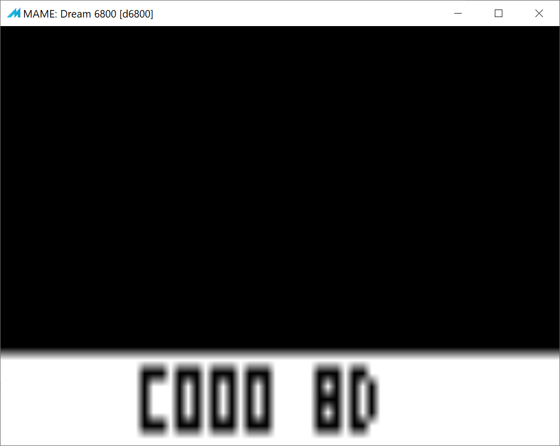 DREAM 6800 running in MAME